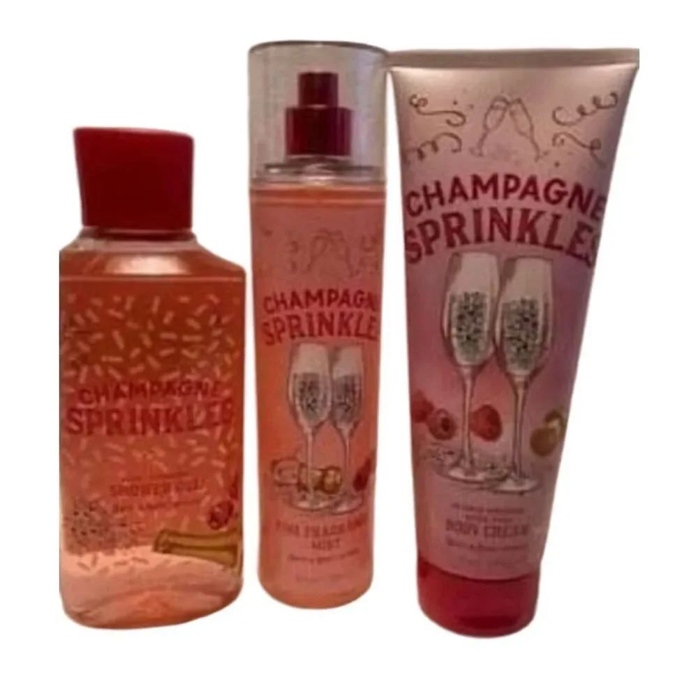Bath and Body Works CHAMPAGNE SPRINKLES 3 PC Set